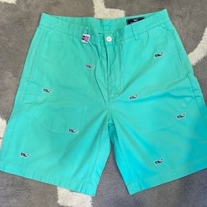Vineyard vines club shorts, sea foam green in color, size 34